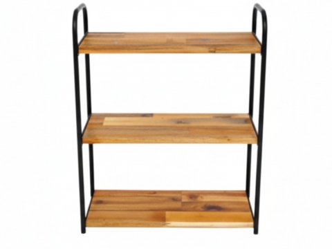Functional 3-tier acacia kitchen shelf